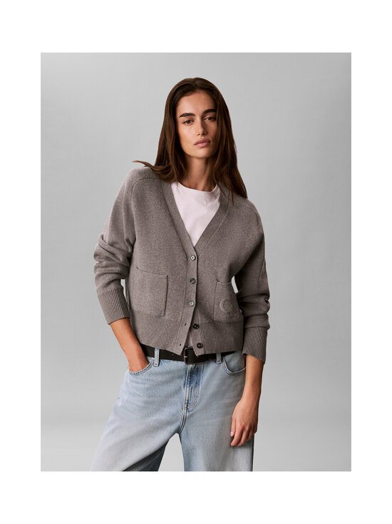 Calvin Klein Jeans - Wool Cotton Raglan -neuletakki - P7E B30 GREY HEATHER | Stockmann - photo 4