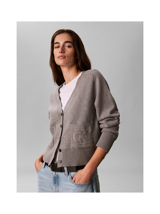 Calvin Klein Jeans - Wool Cotton Raglan -neuletakki - P7E B30 GREY HEATHER | Stockmann - photo 6