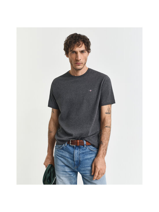 GANT - T-särk Regular Shield - 95 ANTRACIT MELANGE | Stockmann - photo 7