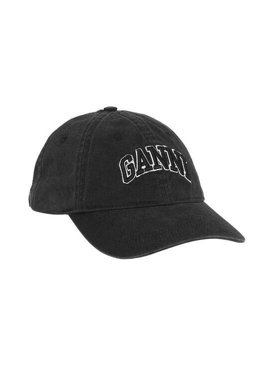 Ganni - Washed Cotton Canvas -lippalakki - 099 BLACK | Stockmann - photo 1