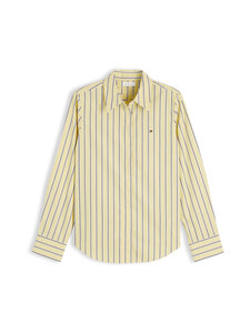 Tommy Hilfiger - Poplin Regular kreklblūze - 0FR LIQUORICE STP CITRONELLA | Stockmann