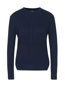 Barbour - Crew Knitted -palmikkoneule - NY73 NAVY | Stockmann