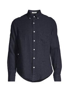 GANT - Regular Fit Garment Dyed lina krekls - 433 EVENING BLUE | Stockmann
