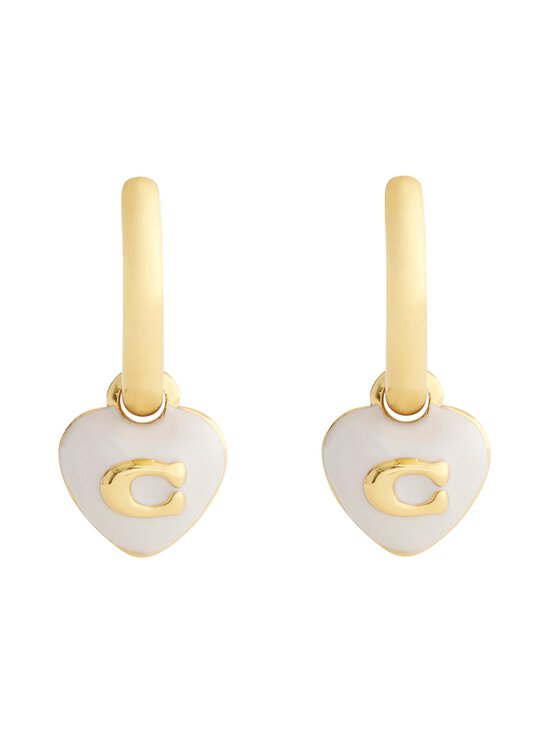 Coach - Enamel C Heart Huggie -korvakorut - CHALK | Stockmann - photo 1