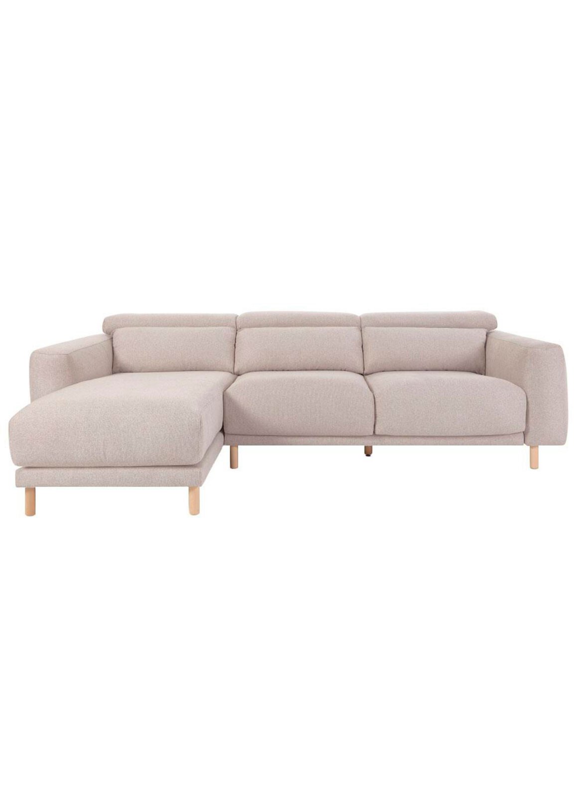 Singa-divaanisohva beige l 296 cm