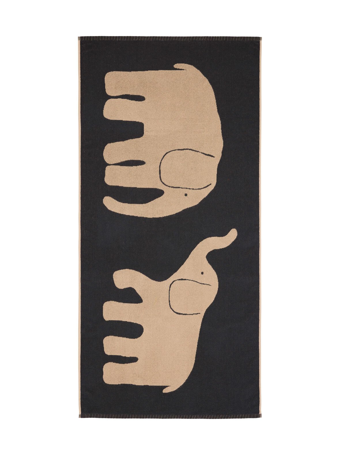 Elefantti vapaa -luomupuuvillapyyhe, 70 x 150 cm