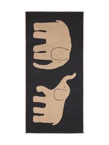 Finlayson - Elefantti Vapaa -luomupuuvillapyyhe, 70 x 150 cm - DARK GREY/BEIGE | Stockmann