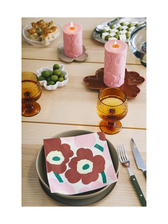 Marimekko - Unikko-pöytäkynttilä 6,5 x 14 cm - ROSE | Stockmann - photo 2