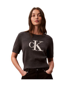 Calvin Klein Jeans - Chunky Cotton Graphic -neulepusero - P7I B85 CHARCOAL HEATHER | Stockmann