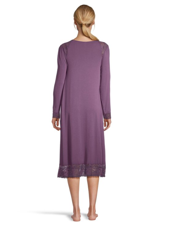 Damella - Lace Long Sleeve -yöpaita - 077 PLUM | Stockmann - photo 3