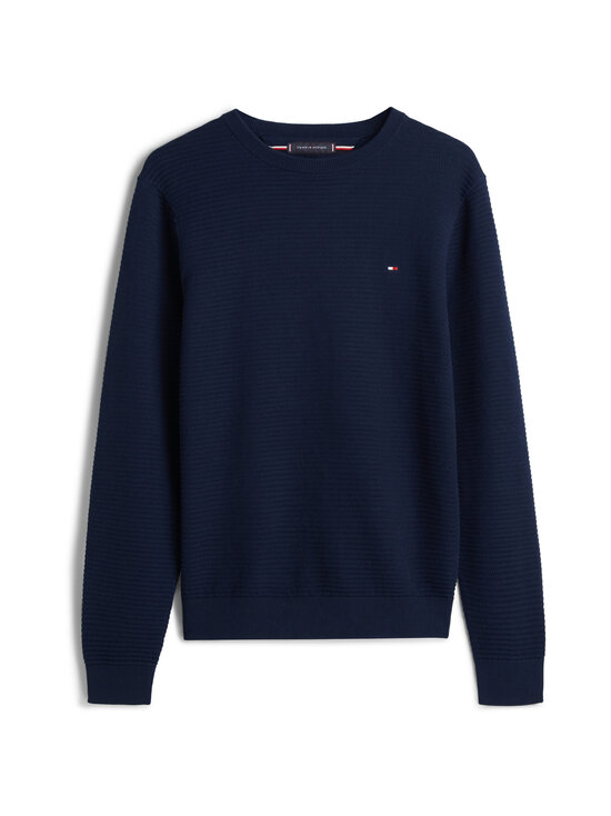 Tommy Hilfiger - Seasonal Structure C-neck -neule - C1G DARK NIGHT NAVY | Stockmann - photo 1