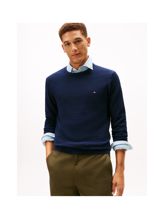 Tommy Hilfiger - Seasonal Structure C-neck -neule - C1G DARK NIGHT NAVY | Stockmann - photo 4