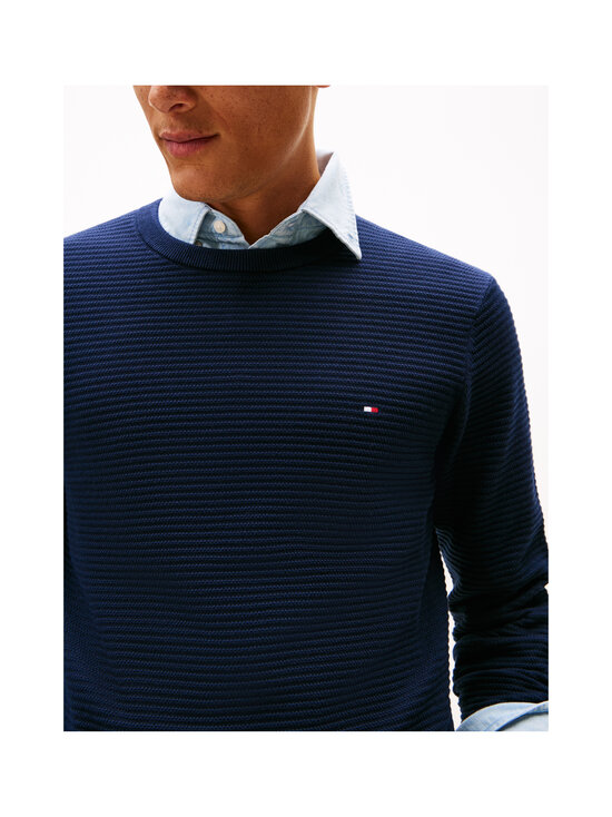 Tommy Hilfiger - Seasonal Structure C-neck -neule - C1G DARK NIGHT NAVY | Stockmann - photo 5