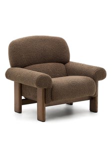Kave Home - Cabana-nojatuoli Glore-kangas taupe / pähkinä - BROWN | Stockmann