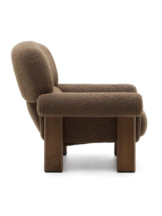 Kave Home - Cabana-nojatuoli Glore-kangas taupe / pähkinä - BROWN | Stockmann - photo 2