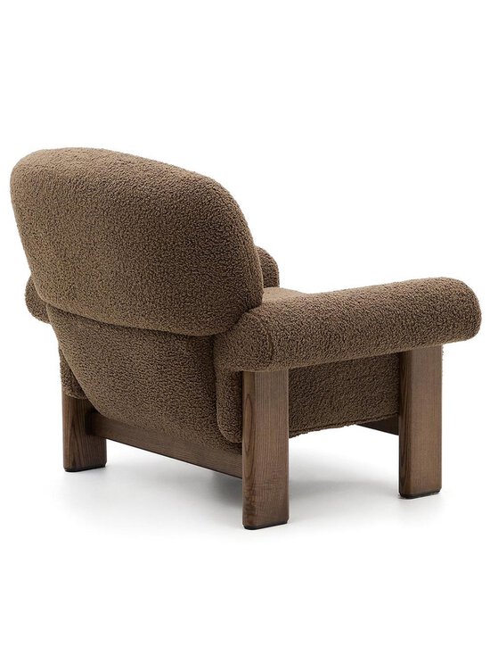 Kave Home - Cabana-nojatuoli Glore-kangas taupe / pähkinä - BROWN | Stockmann - photo 3