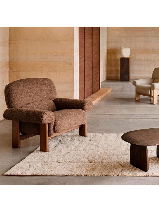 Kave Home - Cabana-nojatuoli Glore-kangas taupe / pähkinä - BROWN | Stockmann - photo 6