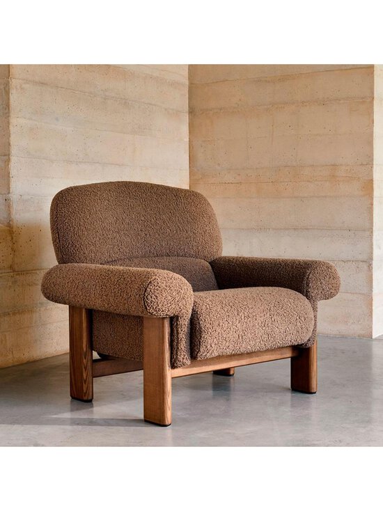 Kave Home - Cabana-nojatuoli Glore-kangas taupe / pähkinä - BROWN | Stockmann - photo 5