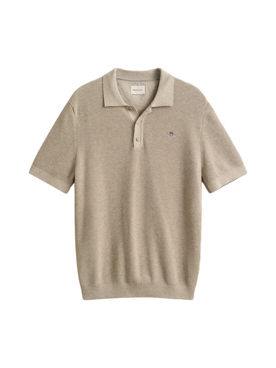 GANT - Micro Textured Polo -pikeepaita - 198 OAT MELANGE | Stockmann - photo 1