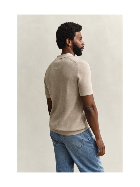 GANT - Micro Textured Polo -pikeepaita - 198 OAT MELANGE | Stockmann - photo 3
