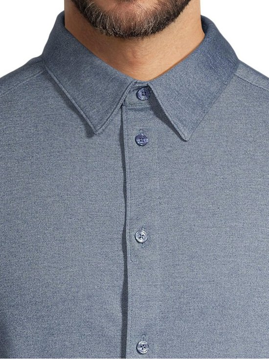 J.Lindeberg - Triiksärk Marlon Pique Jersey - O558 VINTAGE INDIGO MELANGE | Stockmann - photo 4