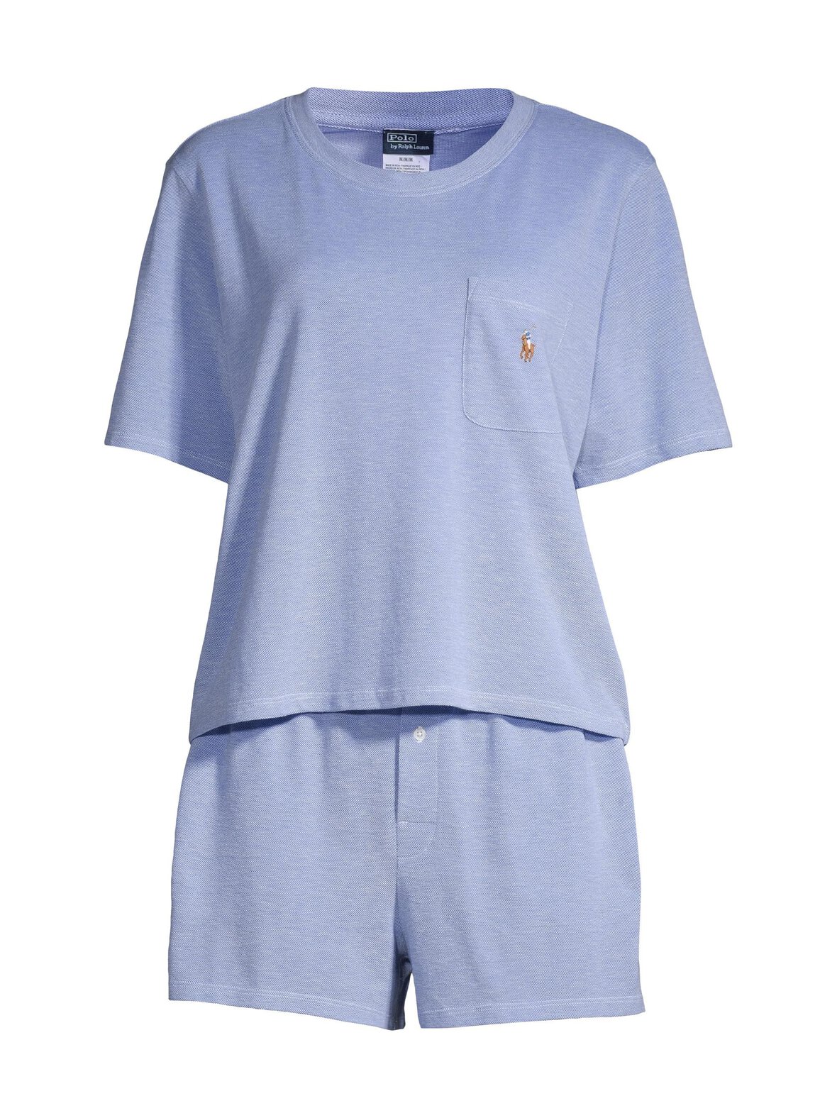 Oxford- pyjamapaita ja -shortsit