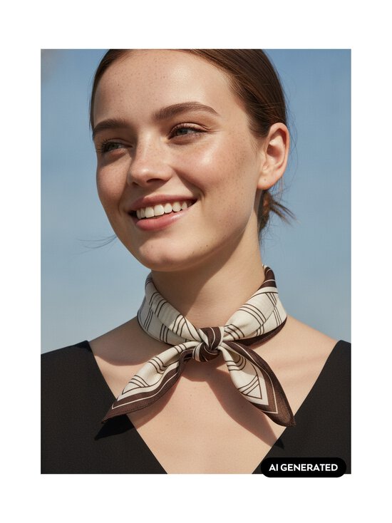Selected - SlfRia Wool šalle - EGRET DETAIL:STRIPES | Stockmann - photo 5