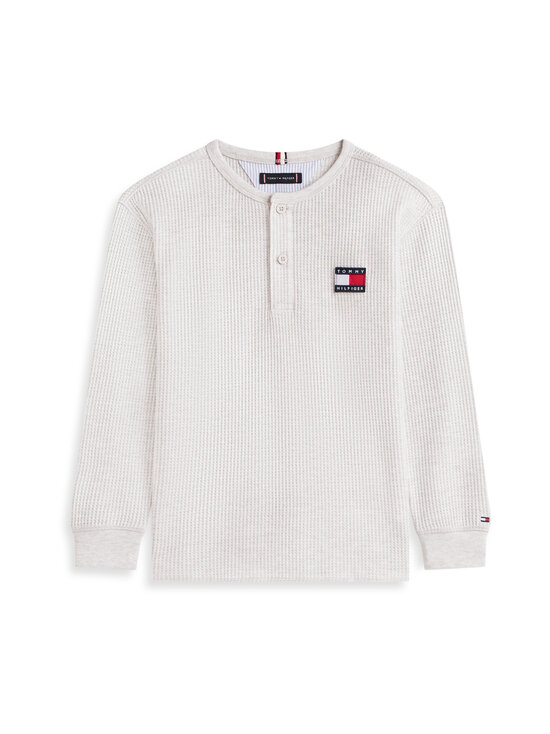Tommy Hilfiger - Heritage Henley Waffle -paita - A1G MID GREY HEATHER | Stockmann - photo 1