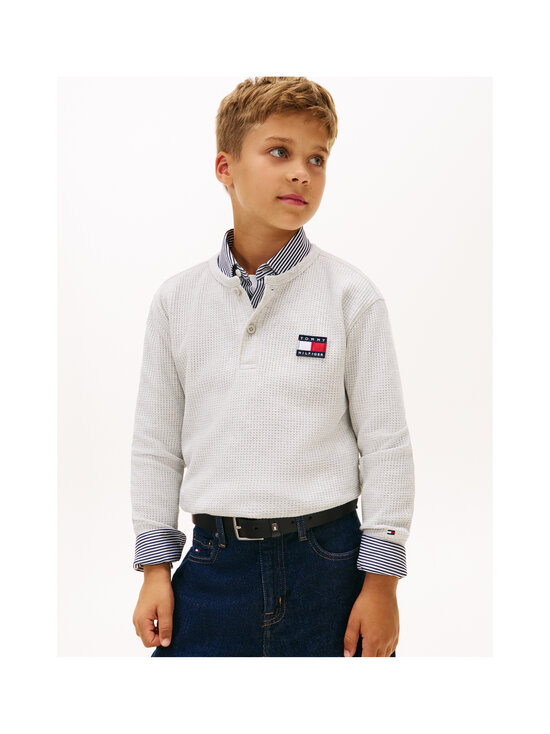 Tommy Hilfiger - Heritage Henley Waffle -paita - A1G MID GREY HEATHER | Stockmann - photo 3