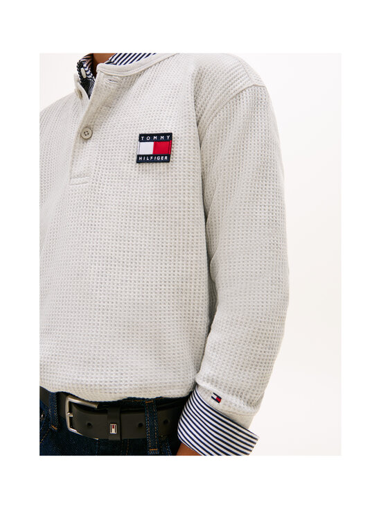 Tommy Hilfiger - Heritage Henley Waffle -paita - A1G MID GREY HEATHER | Stockmann - photo 4