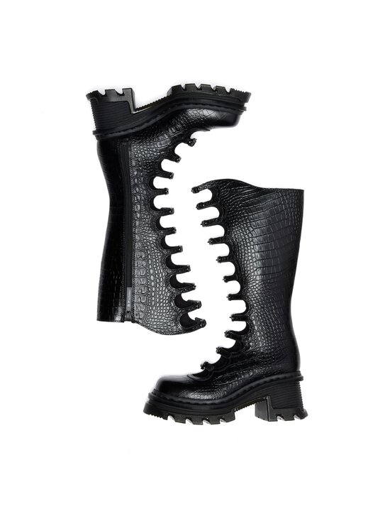 Dr. Martens - Kiki Dm x Mj Analine Croc Emboss -nahkasaappaat - BLACK | Stockmann - photo 4