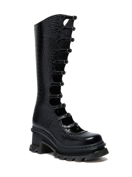 Dr. Martens - Kiki Dm x Mj Analine Croc Emboss -nahkasaappaat - BLACK | Stockmann - photo 7