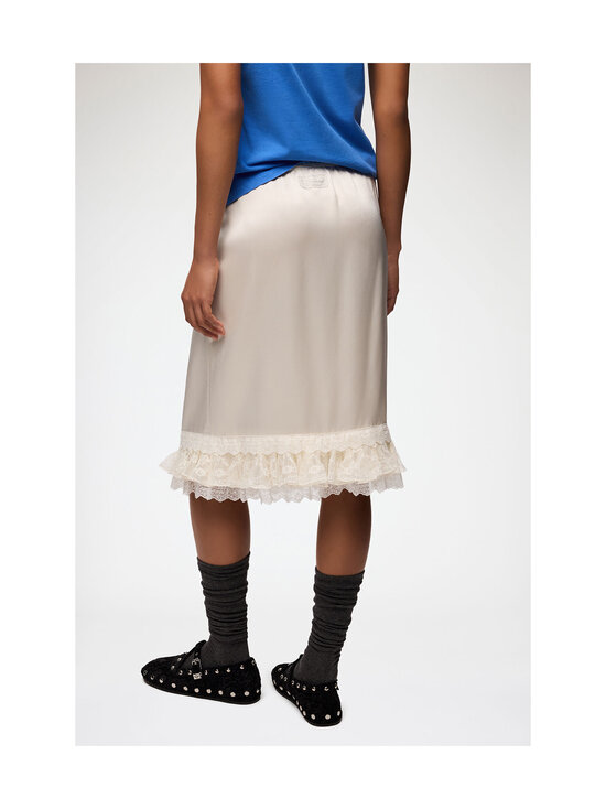 Ganni - Fluid Satin Frill -hame - NULL EGRET | Stockmann - photo 4