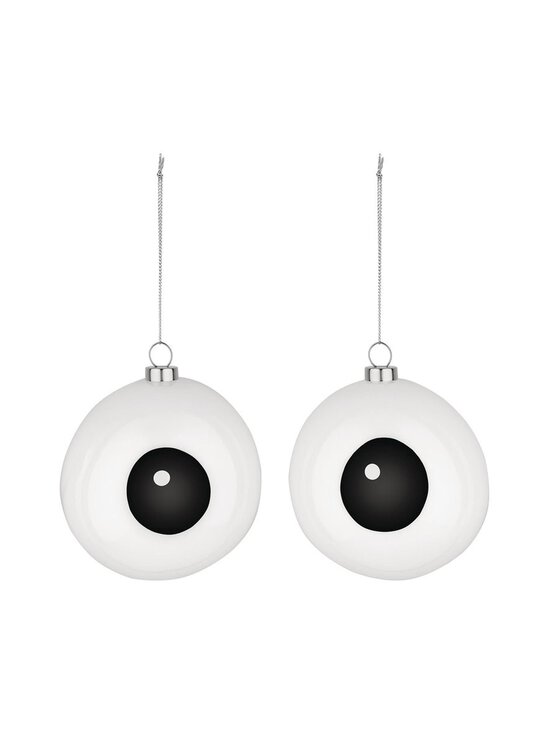 Alessi - Carol Treebies Ornament Set of Two -joulukuusenkoriste 2 kpl - WHITE/BLACK | Stockmann - photo 1
