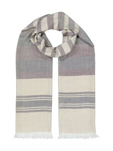 CONSTRUE - Mads-huivi - COMBO 2. BEIGE BASE, DK.BROWN STRIPE BIGGER STRIPES HERB GREEN | Stockmann