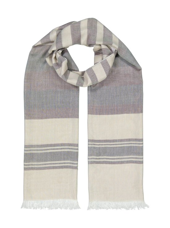 CONSTRUE - Mads-huivi - COMBO 2. BEIGE BASE, DK.BROWN STRIPE BIGGER STRIPES HERB GREEN | Stockmann - photo 1