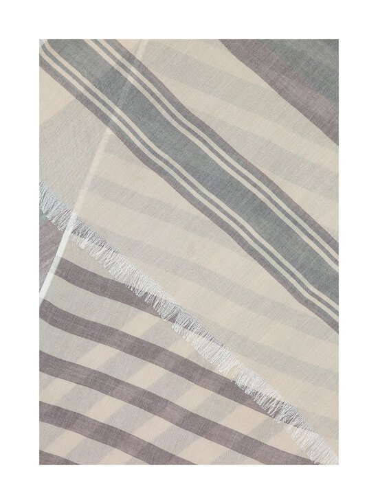 CONSTRUE - Mads-huivi - COMBO 2. BEIGE BASE, DK.BROWN STRIPE BIGGER STRIPES HERB GREEN | Stockmann - photo 2