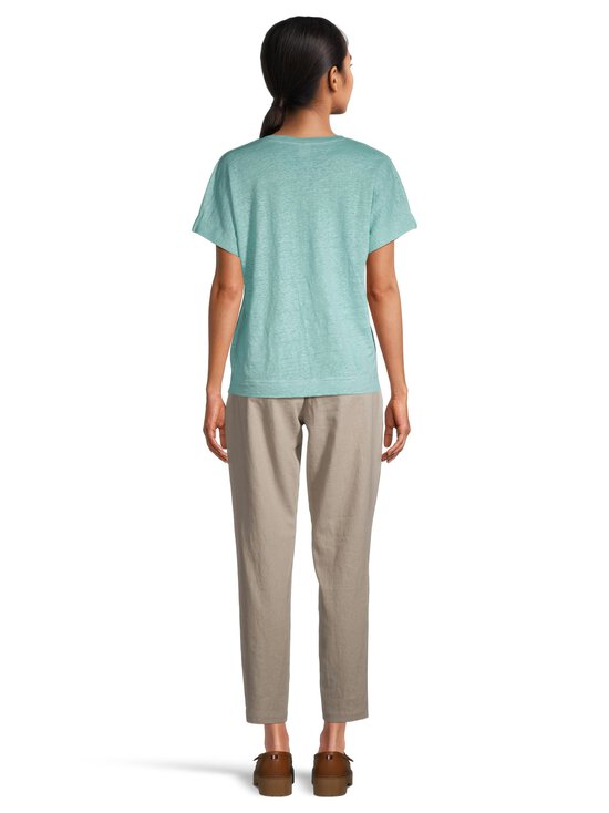 NOOM - Anette V-neck lina T-krekls - DK.MINT - photo 3 NOOM - Anette V-neck lina T-krekls - DK.MINT | Stockmann - photo 3