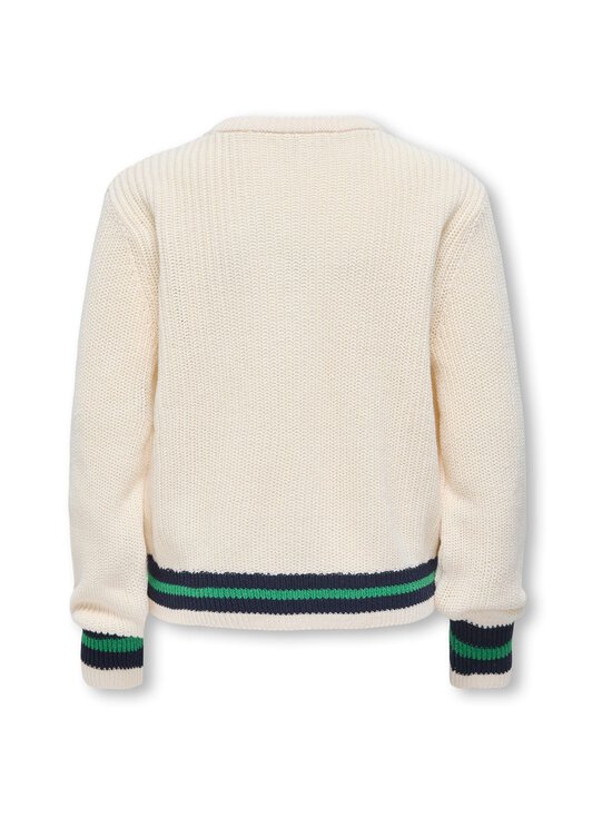 KIDS ONLY - Kampsun KogJanny V-Neck - ANTIQUE WHITE STRIPES:NIGHT SKY/MEDIUM GREEN | Stockmann - photo 2