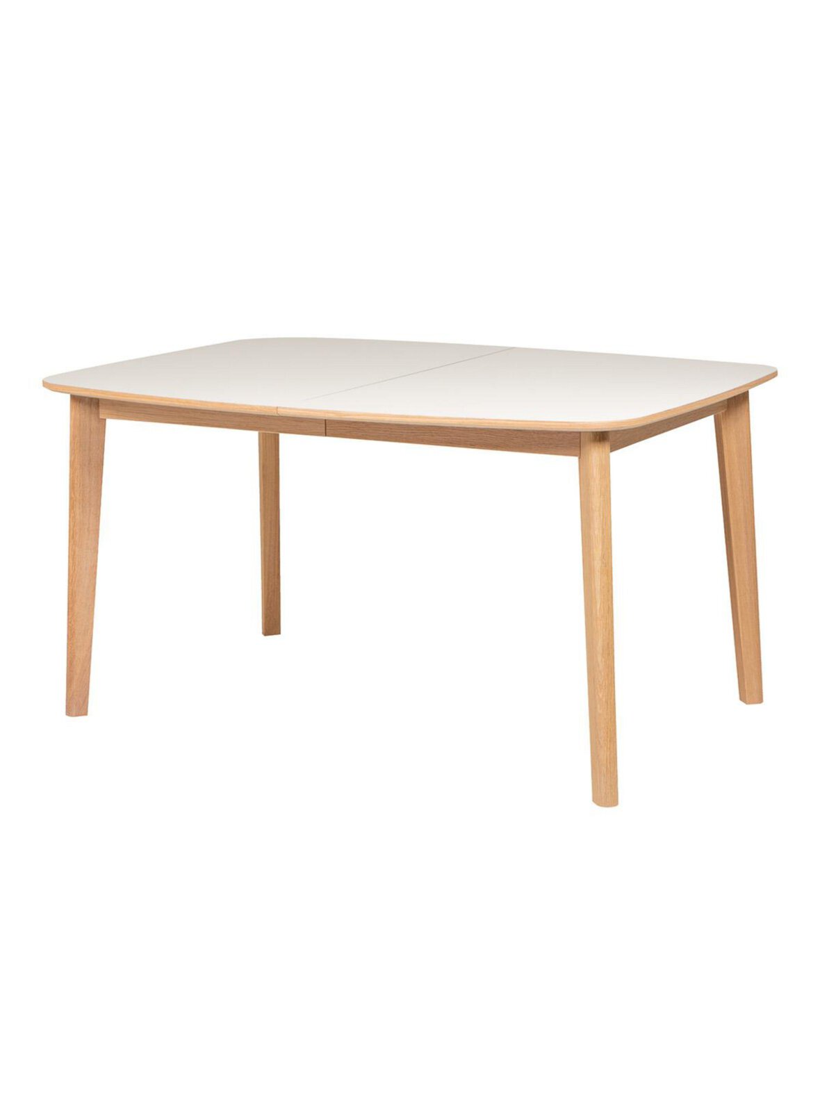 #118- jatkettava ruokapöytä valkoinen/valkoöljtty tammi 102 x 142/187 cm