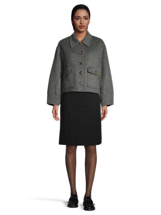 by TiMo - Tailored- lyhyt villakangastakki - 040 - GREY MELANGE - photo 2 by TiMo - Tailored- lyhyt villakangastakki - 040 - GREY MELANGE | Stockmann - photo 2