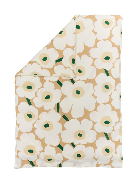 Marimekko - Unikko-pussilakana - 818 SAND, OFF WHITE, HAY, EMERALD | Stockmann - photo 1