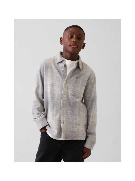 GAP - Knit Button Up krekls - GREY PLAID | Stockmann - photo 2