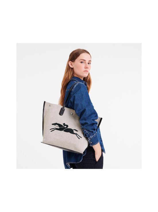 Longchamp - Essential Toile Shoulder L plecu soma - 037 ECRU | Stockmann - photo 3