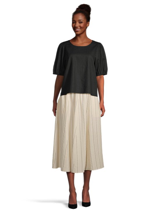 Rue de Tokyo - Pilar Striped Tencel -hame - ECRU BLACK STRIPE | Stockmann - photo 3