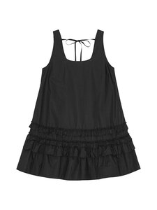 Ganni - Cotton Poplin -minimekko - 099 BLACK | Stockmann