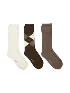 GANT - Argyle-sukat 3-pack - 262 SHADOW BROWN | Stockmann