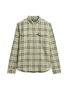 Superdry - Merchant Linen Check -kauluspaita - GYC GREEN CHECK | Stockmann