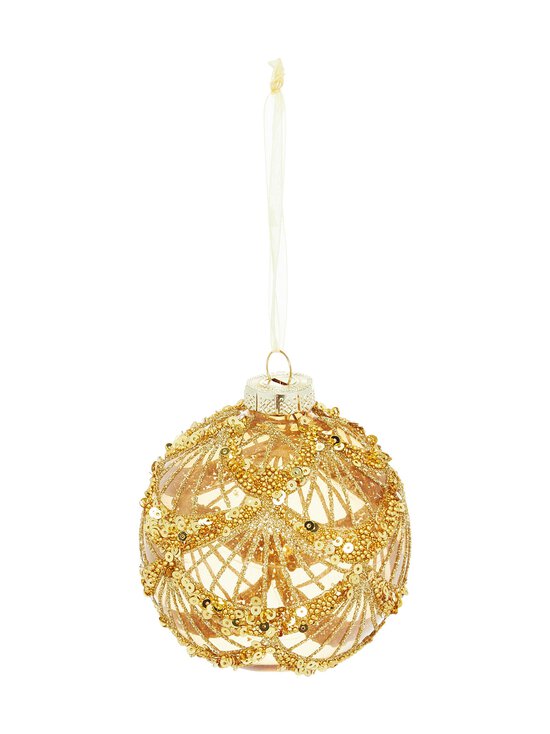 Villa Stockmann - Glass Beaded Ball  -joulukoriste - GOLD | Stockmann - photo 1