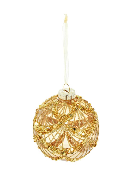 Villa Stockmann - Glass Beaded Ball  -joulukoriste - GOLD | Stockmann - photo 2